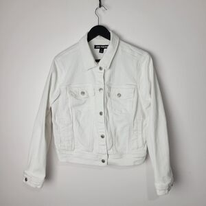 JOE FRESH WOMEN'S WHITE JEAN JACKET WESTERN COUNTRY SIZE LARGE